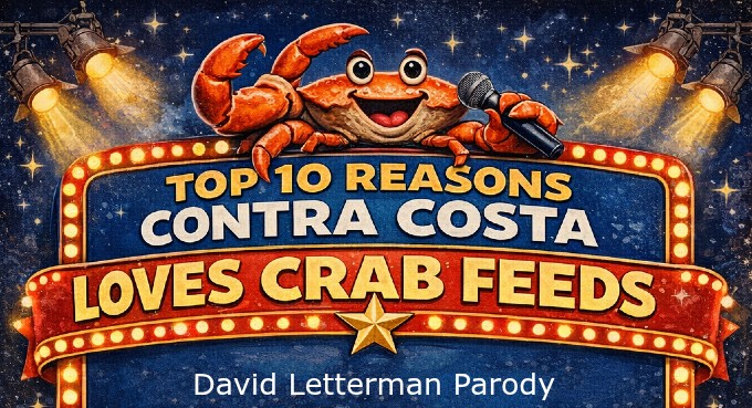 Top 10 Reasons Contra Costa Loves Crab Feeds - Late Night Style Comedy Countdown