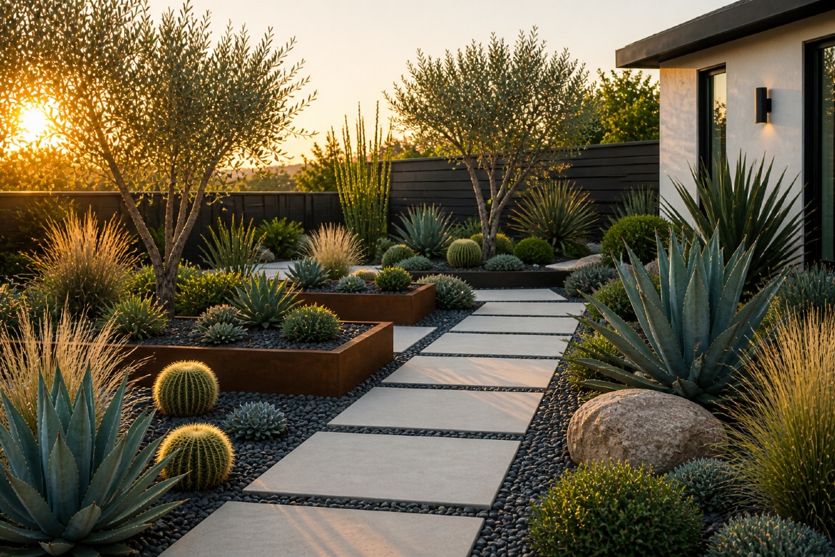 Geometric Modern landscape style